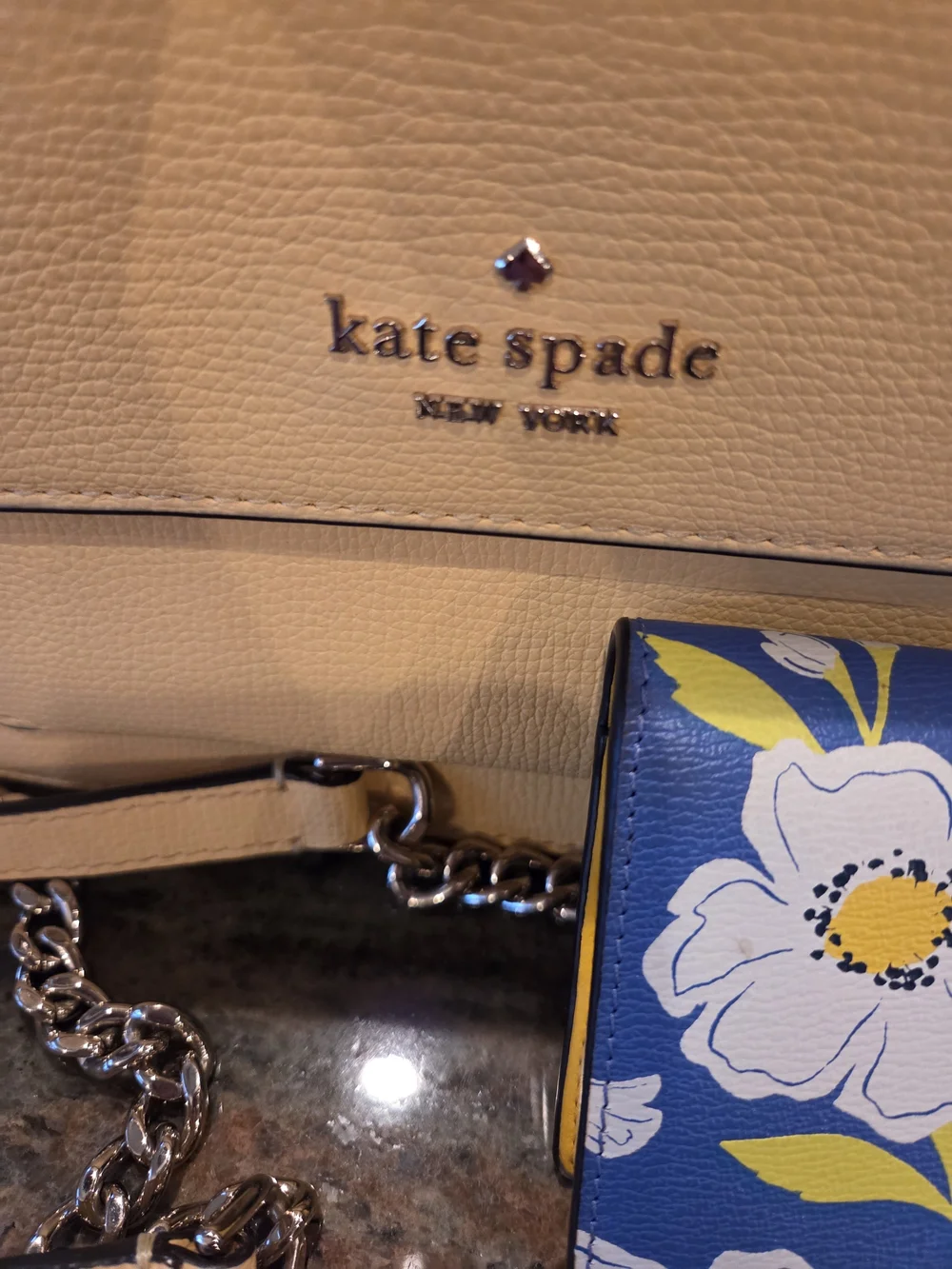 kate spade Yellow Leather Chain Shoulder Bag And Wallett